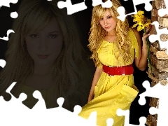 Żółta, Sukieneczka, Ashley Tisdale