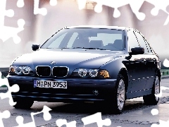 BMW 5, E39, niebieskie