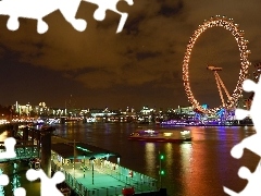 Anglia, London Eye, Panorama, Londyn