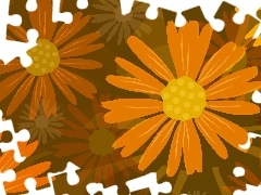 Kwiatki, Tekstura, Pomarańczowe