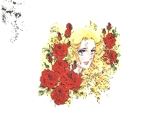 róże, twarz, Berusaiyu No Bara, kobieta