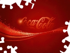 Czerwone, Cola, Logo, Tło, Coca