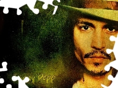 kapelusz, wąsik, Johnny Depp