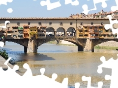 Woda, Ponte Vecchio, Florencja, Most