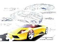 Szkic, Projekt, Lamborghini Murcielago
