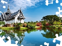 Tajlandia, Jezioro, Domek
