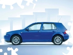 Niebieski, 5d, Volkswagen Golf 4