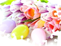 Wielkanocne, Jajeczka, Tulipany
