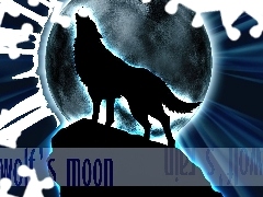 księżyc, wyje, Wolfs Rain, wilk