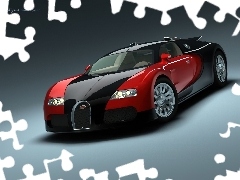 Veyron, Bugatti, Czerwony, Czarny