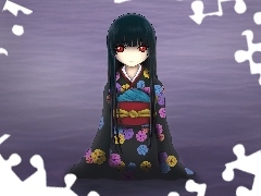 kobieta, kimono, Jigoku Shoujo